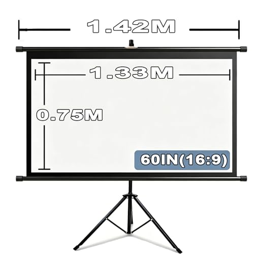 Pantalla portátil retráctil 60in 16:9 para proyector miniatura 3