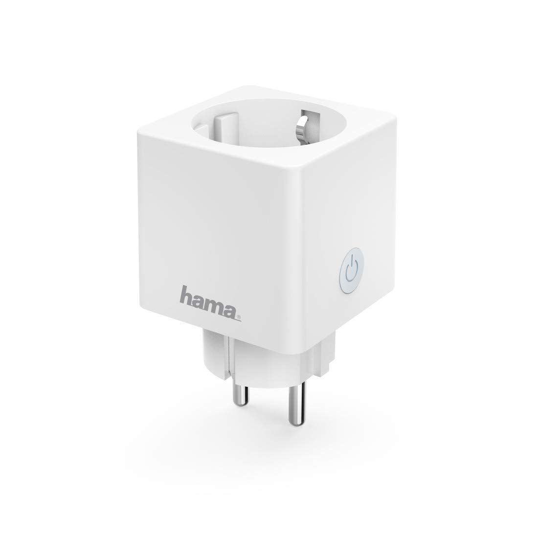 Hama gniazdo sterowane (działa z WiFi, z pomiaremzużycia energii, prąd 16A, 3680W, kompatybilne z Amazon Alexa, Google Assistant, iOS i Android) białe