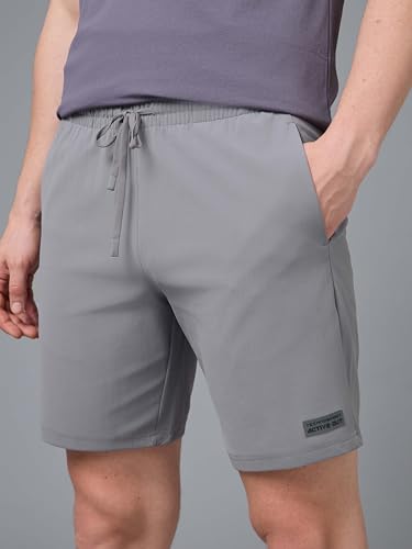 Image of TECHNOSPORT Men's Active Out Shorts ELASTOPLUS Stretch Quick Dry Sports Shorts for Gym Running Training Slim Fit Pocket UPF50+ Anti Odour