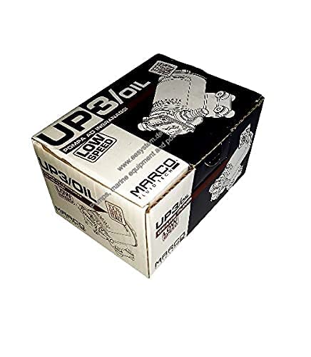 MARCO UP3/OIL selbstansaugende Ölpumpe mit Bronzezahnrädern 5,5 L/min 2 Bar 12V Transferpumpe Bootspumpe Dieselpumpe Schiffspumpe Heizölpumpe Förderpumpe Yachtpumpe, Blau, 138x108x89 mm; 1.4 kg