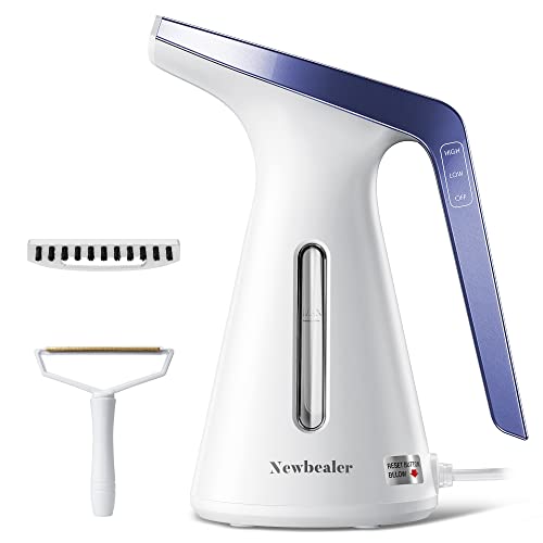 Newbealer Steamer For Clothes, 230Ml Compact Handheld Fabric Wrinkle Remover, 2 Steam Levels And Auto-Off, Clothing Iron With Brush And Lint Cleaner Tool For Home/Travel (Economy Edition, Blue) #TOP10