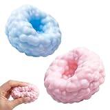 2Pcs Crunchy Squishy, Snowball Crunch, Funky Ice Ball Squishy for Stress Relief, Slow Rebound Sensory Squeeze Balls for Anxiety Relief