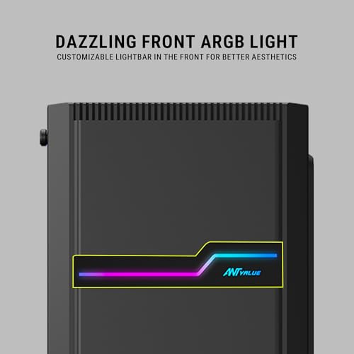 Image of Ant Value VM25 Mid-Tower Gaming Cabinet (Black) - Supports ATX, M-ATX, ITX Motherboards | Tempered Glass Side Panel | 1 Pre-Installed ARGB Fan