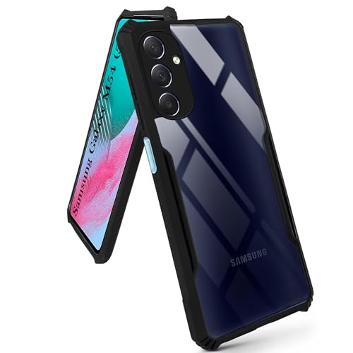 Image of Jkobi Back Cover Case for Samsung Galaxy M54 5G (Shockproof with Polycarbonate Clear Panel | Professional Black)