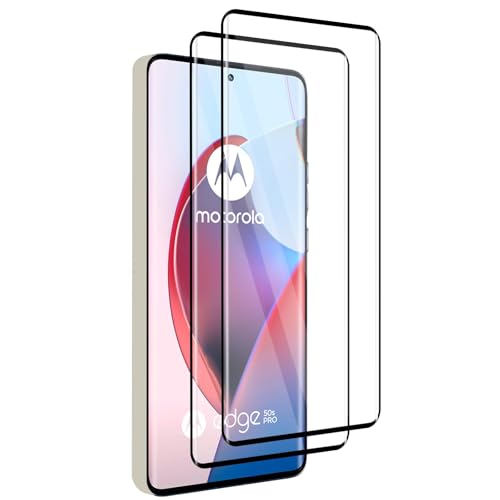 �Ή� Moto Edge 50s Pro/50 Pro �����K���X�t�B�����i2���Z�b�g�j FOR Moto Edge 50s Pro �Ȗʃt�B���� �w��F�ؑΉ� 9H�d�x �C�A�h�~ ��U�h�~ �ȒP�\��t�� �u���b�N�G�b�W PCduoduo