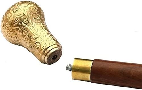 Miniatura 2 de AnNafi Réplica del bastón Bat Masterson  Bastones decorativos victorianos de defensa y bastones para caminar para hombres y mujeres  Bastón Derby