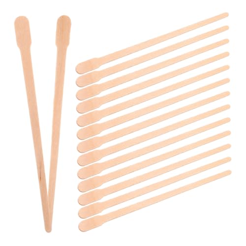 FOMIYES 300 Pack Eyebrow Nose Hair Sticks Wooden Applicators for Gentle Hair Removal Beauty Spa