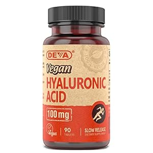 Deva Nutrition Vegan Hyaluronic Acid 100 mg – Non-GMO & Non-Hemolytic – 90 Tablets, 1-Pack