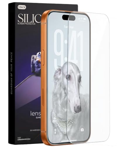 Image of Lensarmor Compatible with iPhone 17 Pro Borderless Tempered Glass Screen Protector, 0.33 mm 300 CC Military Grade Glass, Speaker Dust Grill, Full View, Case Friendly, Scratch Resistant