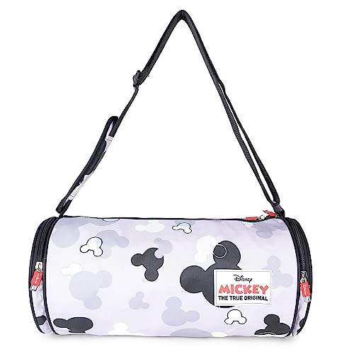 NOVEX 20L Sports Duffle Travel Bag - Multi Purpose Use with Dry Pockets | Disney Mickey Mouse Printed Lightweight Luggage | Soft Polyester Carry-On for Men & Women | Zipper Lock - Pink