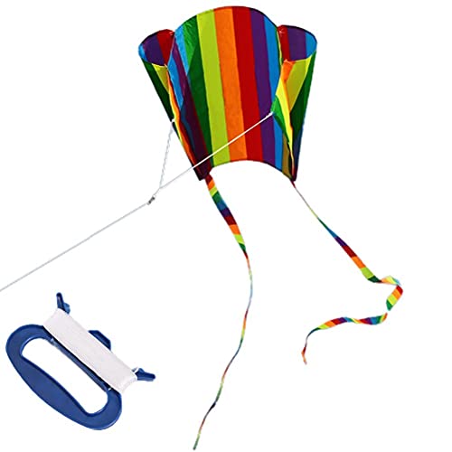 Yumoo Cerf-volant pour enfants facile à voler, kit de cerf-volant arc-en-ciel, longue queue, équipement de surf pour enfants, cadeau, poche, cerf-volant pour adultes, cerf-volant Cover