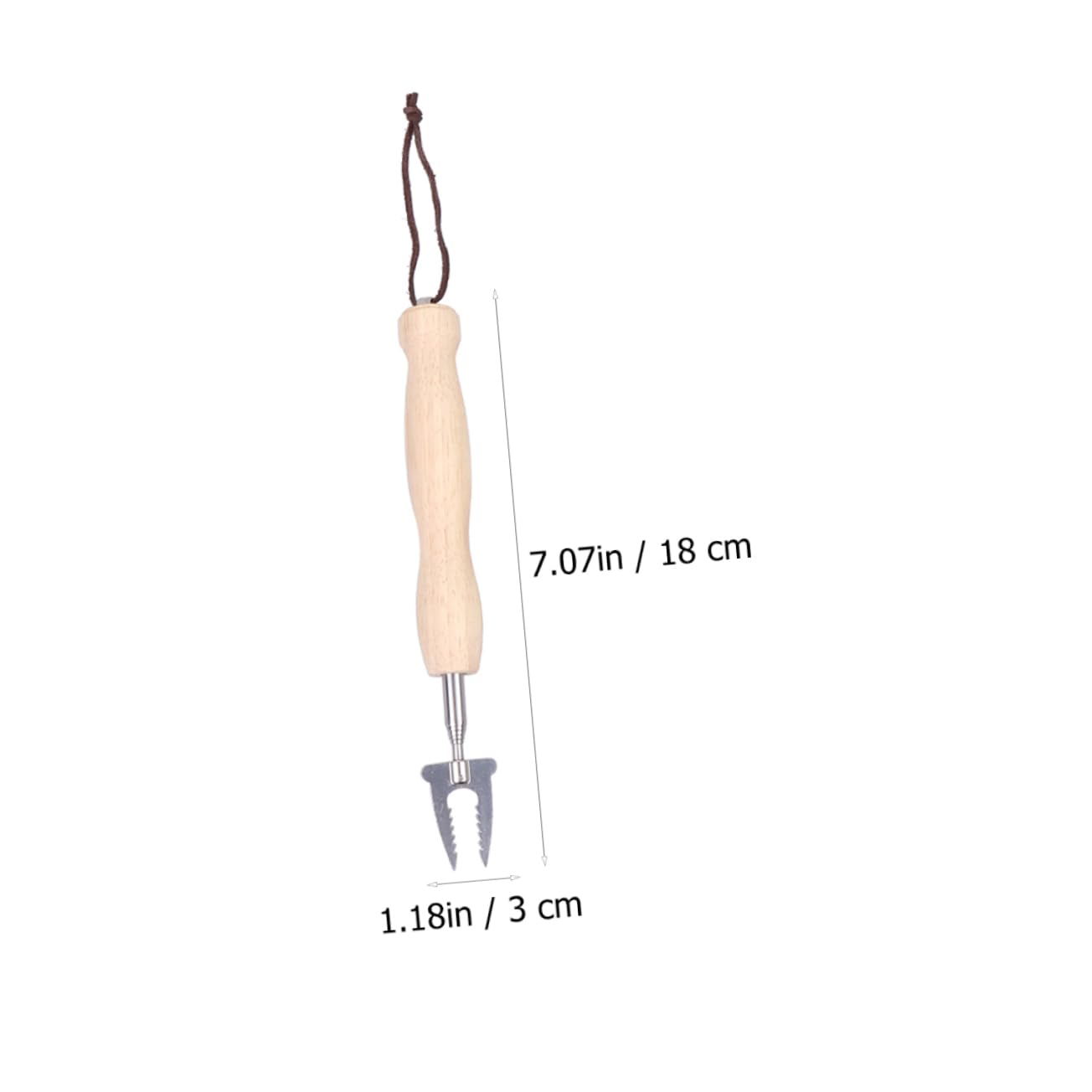 Alipis 2Pcs Telescopic Barbecue Forks with Wooden Handle Multi Function Camping Meat Forks for Grilling Bbq Skewers Outdoor Cooking Essentials