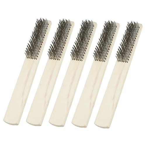 Didiseaon 5PCS Stainless Steel Wire Brush for Rust and Paint Removal Durable Metal Surface Cleaning Tools with High Fatigue Resistance and Smooth Finish