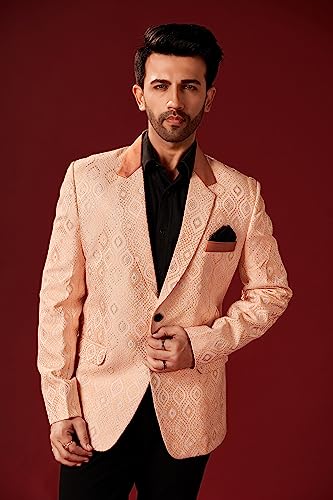 Elina fashion Men's Embroidered Meenakari Suit Jacket Blazer for Party Dinner Promp4