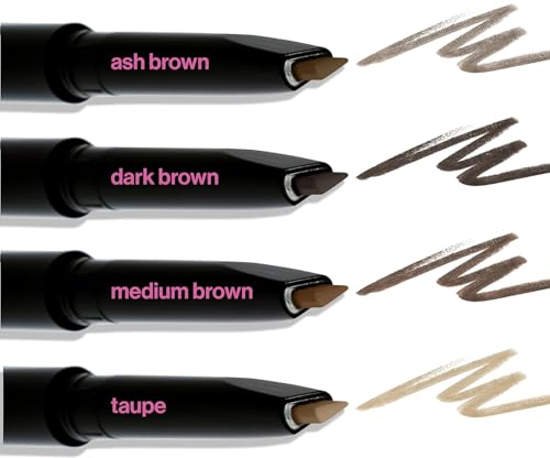 Wet n Wild, Ultimate Brow Retractable Pencil, eindrehbarer Augenbrauenstift mit dreieckiger Präzisionsspitze, pigmentierter Farbe für perfekt definierte Augenbrauen, Mittleres Braun