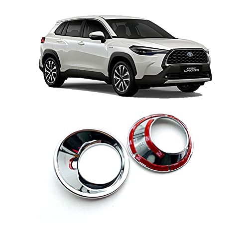 ZWMBAOR Lâmpada de neblina frontal galvanizada, moldura brilhante decorativa, para acessórios de car