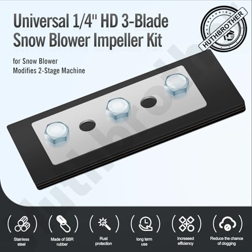 Snow Blower Impeller Modification Kit - 1/4" 3-Blade Universal, for Modifies 2-Stage Machine (3) by Huthbrother - Image 3