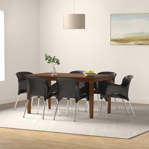 Image of Cello Xylo Chair (Black, Set of 4) | Strong and Durable | Easy to Clean | Chair for Living Room, Bed Room, Kitchen, Office Room, Outdoor | 3 Years Warranty
