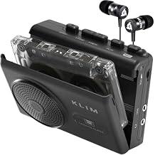 KLIM K9 Cassette Tape Player Portable Cassette Player & Tape Recorder with Built-in Speaker & Microphone, Headphone Jack, AA Batteries Included/AC Powered, Includes Earphones