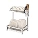 Xuejuanshop Escurridor de Platos Escurreplatos Acero Inoxidable 304 escurridor Plato de Cocina en Rack Rack de Almacenamiento de pequeño Vajilla Estante para Platos (Color : B)