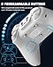 Koiiko Wireless Gaming Controller for iPhone 15/14, iPad, Tablet, Android/PC/Switch/PS3/PS4, Streaming on PS4/Xbox/PC, Hall Effect/Hall Trigger, 6-Axis Gyro Sensor, Gamepad with Phone Holder White