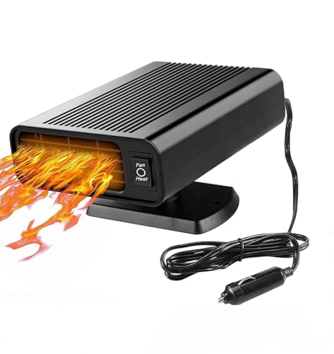Ruichi Car Heater 12V, Portable Winter Car Defroster, Fast Heating, Vehicle Heater & Cooler, Car Heaters That Plug into Cigarette, Portable Car Window Defroster, Car Windshield Universal for All Cars