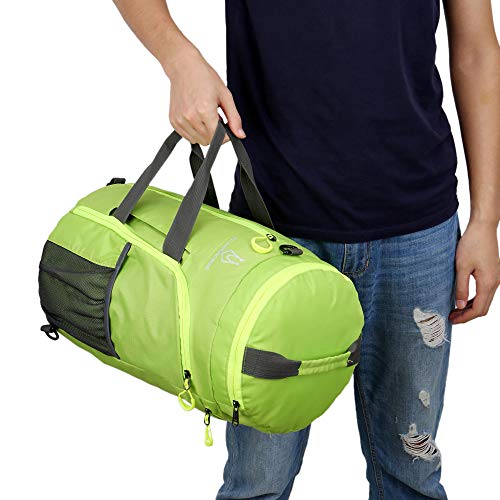 Ajcoflt Leve Packable Gym Sports Duffel Bag Outdoor Camping Caminhadas Viagem Dobrável Mochila Ombro