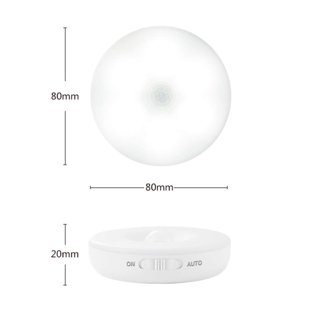 RAGGZZ Nuevo Smart Auto Pir Body Motion Sensor Led Inducción Recargable Noche Luz de Pared Activada Lámpara de Luz de la Luz Del Gabinete de Cocina