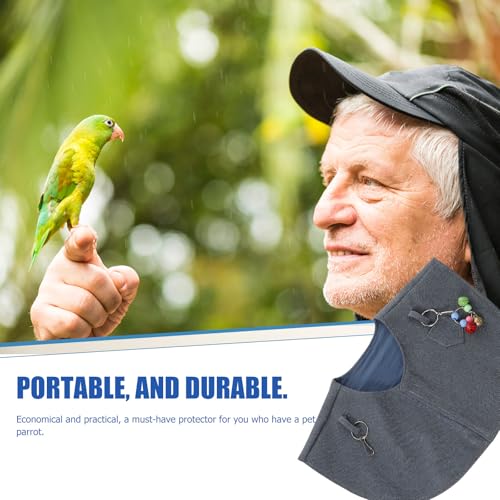 Protector de hombro para pájaros accesorios loros tela azul 6