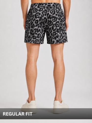 Image of Leriya Fashion Men's Rayon Printed Shorts | Elastic Waist Printed Summer Outfit | Relaxed Fit Casual Short's with Pockets | Lightweight Beach & Lounge Wear | Gym Boxer Shorts for Men