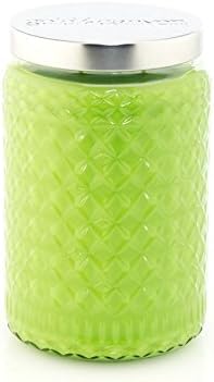 Gold Canyon - Large Apple Leaf Heritage Two-Wick Scented Candle, Diamond-Light Glass Jar