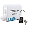 Ivation H2O 600 GPD Reverse Osmosis Under Sink Tankless Water Purifier, Home Kitchen Drinking Water Filtration TDS System with 8-Stage Filter NSF/ANSI 42, 58 & 372 Certified, Smart LED Faucet