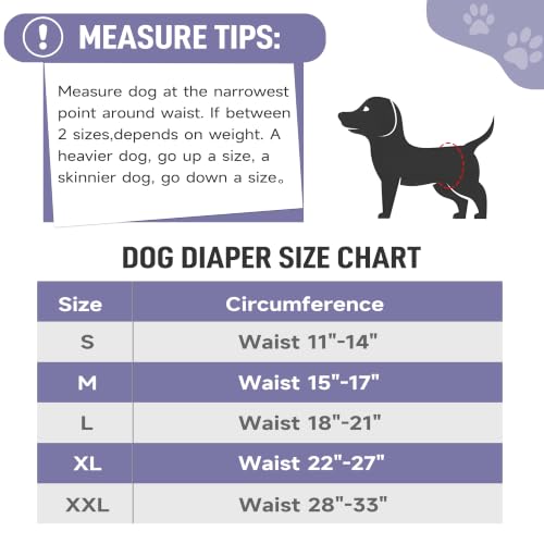 Image of Male Dog Diapers, High Absorbing Dog Belly Bands for Male Dogs, Washable Reusable Dog Males Wraps(5 Pack)