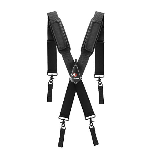 TradeGear Tool Belt Work Suspenders with Adjustable Velcro Shoulder Pads – Heavy Duty Tactical Suspenders for Optimum Comfort – Designed for Adjustable Fit, Includes Belt Loops for More Convenience
