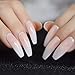 CoolNail Ombre Gradient Pink Nude White French Ballerina Press on False Nails Extra Long Natural Coffin UV Gel Glue On Fake Fingers nails