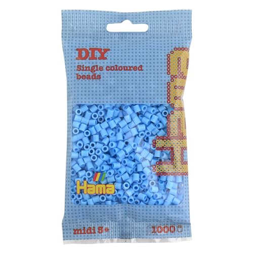 Hama Lot de 1 000 perles midi, bleu pastel