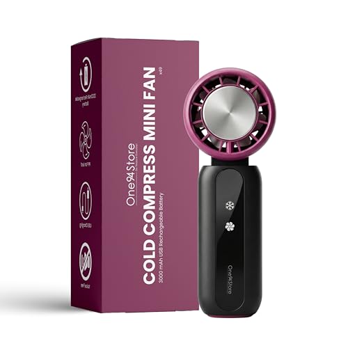 Image of One94Store X49 Portable Mini Fan with 12000 RPM Turbo Motor, Touch Control, 100 Speed Dial, 3000mAh Battery & USB Type-C Rechargeable Design