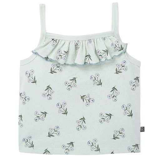 Image of Modern Moments by Gerber Baby Girls' 4-piece Set (2 Flutter Sleeve Top & 2 Ruffle Wide Leg Short)