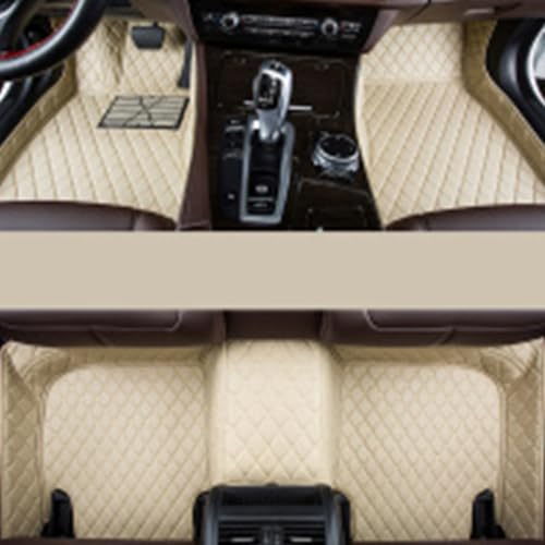 Tapis de sol voiture Acura TLX-L étanche en cuir beige contre la saleté