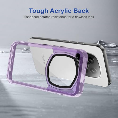 Image of Zapcase Back Case Cover for Realme P2 Pro 5G | Compatible for Realme P2 Pro 5G Back Cover | Case Cover with Camera Protection | (TPU + PC | Translucent Purple)