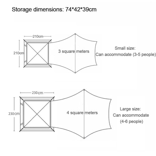 Carpa de Camping Instantánea para 4-6 Personas miniatura 2