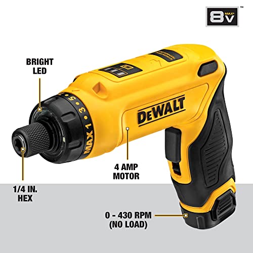 Dewalt 8V Max Gyroscopic Cordless Screwdriver 1-Battery Kit, Electric (Dcf680N1) #TOP2