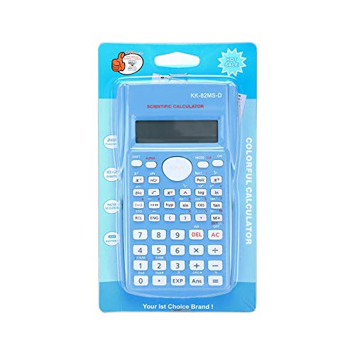 HCBY 2-Line Display 12-Digit Widescreen HD Display Engineering Scientific Calculator with 240 Scientific Function Calculators Suitable for School Business(Black) (Blue)