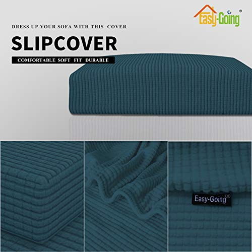 Image of Easy-Going Stretch 1 Piece Couch Cushion Cover for Sofa | Sofa Cushion Furniture Protector Sofa Seat sofa slipcover Washable sofa cover soft with Elastic Bottom Deep Teal