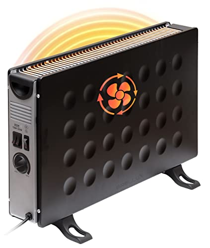 Calefacción eléctrica 2000W con ventilador LUX8B calentador móvil radiador eléctrico convector calentador eléctrico termostato negro EUR€6990