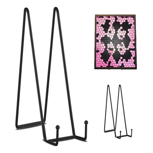 Decolore 3 Pack 16 Inch Black Plate Stand for Display Large Display Easel Table Top Easel for Picture Decorative Plate Book Posters and Plaque