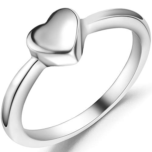 Jude Jewelers Stainless Steel Heart Shaped Wedding Engagement Promise Statement Anniversary Ring