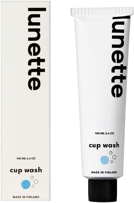 Menstrual Cup Wash – pH-Balanced Period Cup & Disc Cleanser – Vegan & Silicone-Safe - Lemon & Eucalyptus Scent – Travel-Friendly & Eco-Friendly Tube - Made in Finland, 100 ml / 3.4 Fl Oz