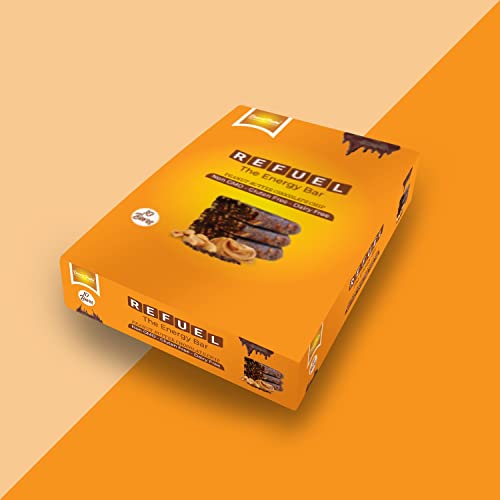 Desert Palm Refuel Almond Butter Chocolate Chip Fruit & Nuts Bar With Extra Nuts - Gluten-Free, Dairy-Free, Vegan Snack Bar With Natural Ingredients & No Added Preservatives - 10 Count #TOP6