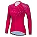 HimyBB Women Cycling Jersey Pro Team Long Sleeve Bike Shirt Tops UPF 50+ Sun Protection L